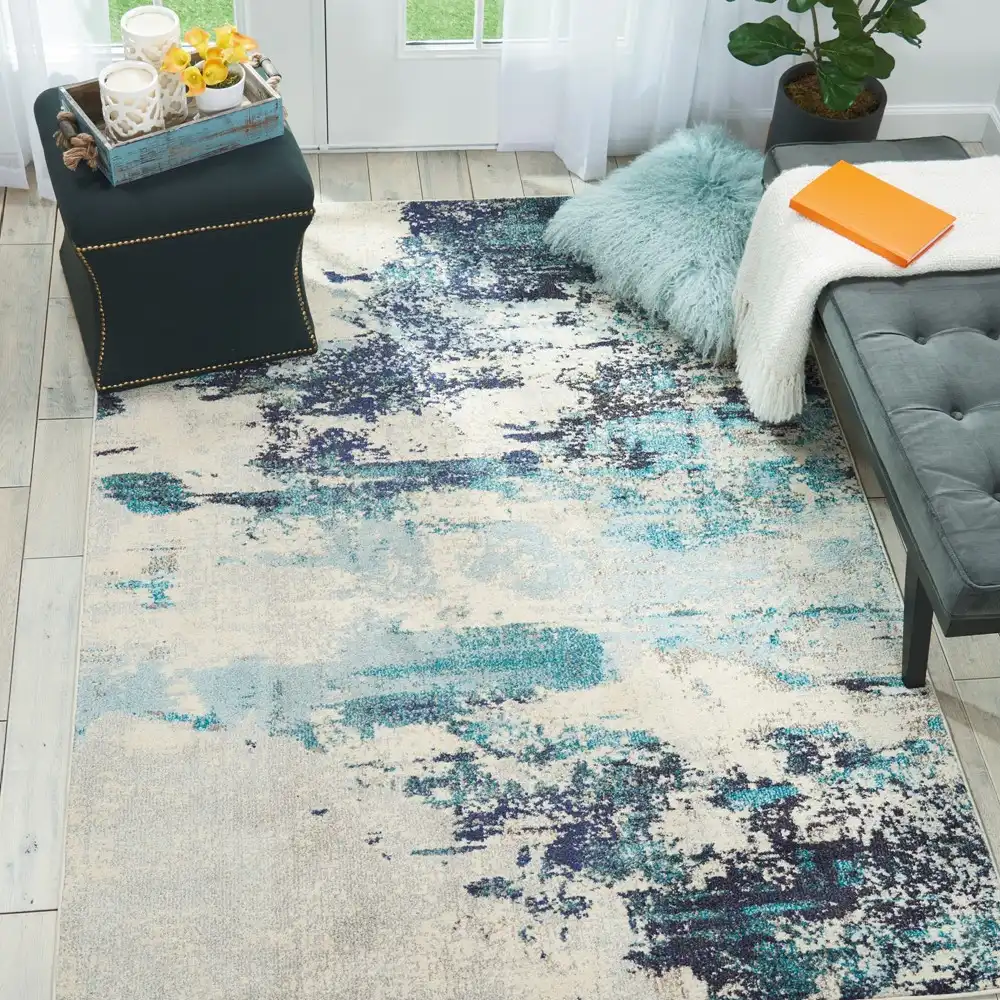 Celestial CES02 Ivory Teal Blue Rug Questions & Answers